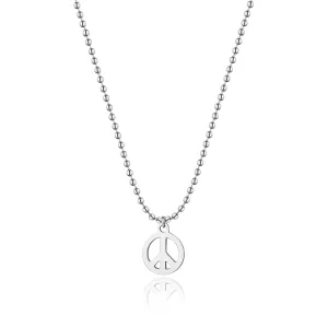 S`Agapõ Originálny oceľový náhrdelník Peace Smile SSM002