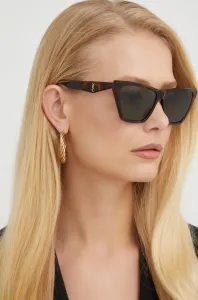 Slnečné okuliare Saint Laurent dámske, hnedá farba #5034358