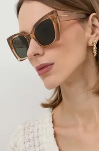 Slnečné okuliare Saint Laurent dámske, hnedá farba #4699257