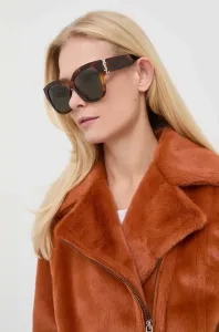 Slnečné okuliare Saint Laurent dámske, hnedá farba #299957