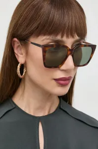 Slnečné okuliare Saint Laurent dámske, hnedá farba #257598