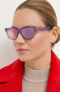 Slnečné okuliare Saint Laurent dámske, priehľadná farba #8735675
