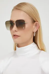 Slnečné okuliare Saint Laurent dámske, strieborná farba