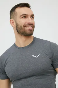 Športové tričko Salewa Pedroc šedá farba, jednofarebné