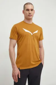 Športové tričko Salewa Solidlogo hnedá farba, s potlačou, 00-0000027018