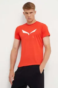 Športové tričko Salewa Solidlogo červená farba, s potlačou, 00-0000027018 #7789711