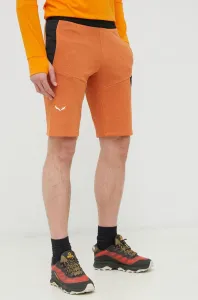 Turistické šortky Salewa Lavaredo pánske, oranžová farba #4886955