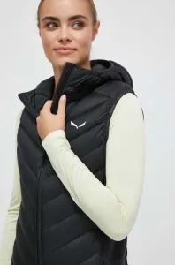 Športová páperová vesta Salewa Fanes čierna farba, zimná