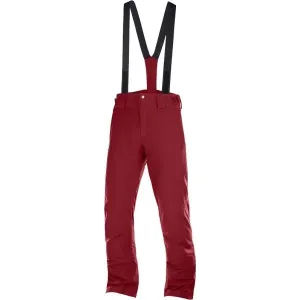 Salomon STORMSEASON Pánske lyžiarske nohavice, červená, veľkosť M