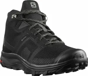 Salomon Pánske outdoorové topánky Outline Prism Mid GTX Black/Black/Castor Gray 41 1/3