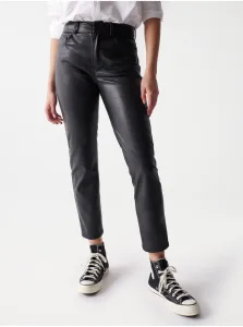 Black Women's Skinny Leatherette Trousers Salsa Jeans Nappa - Women