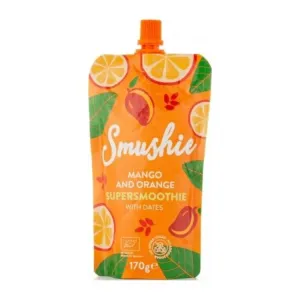 EXP: 18.10.2023 SALVEST Smushie BIO Ovocné smoothie s mangom, pomarančom a datľami (170 g)