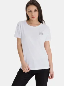 Biele dámske tričko s potlačou SAM 73 #679692