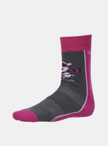 Ružovo-šedé dievčenské ponožky SAM 73 Matanuska #635208