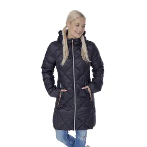 Černý dámský prošívaný kabát s kapucí Sam 73 #588471