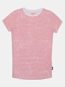 Ružovo-biele dievčenské pruhované tričko SAM 73 #4946016