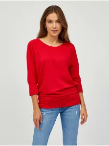 SAM73 Red Women's Basic T-Shirt with Three-Quarter Sleeve SAM 73 Ekale - Women #589465