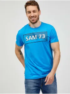 Tričká s krátkym rukávom pre mužov SAM 73 - modrá