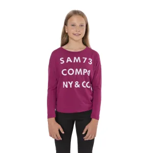 Tmavoružové dievčenské tričko SAM 73 Kat