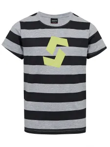 Čierno-šedé chlapčenské pruhované tričko SAM 73 Stanley #574024