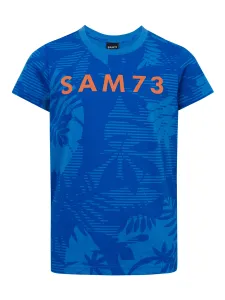 Modré chlapčenské vzorované tričko SAM 73 Theodore #588089