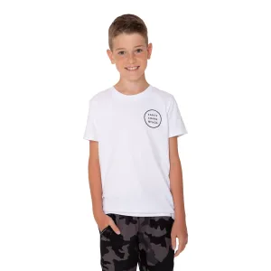 Biele chlapčenské tričko s potlačou SAM 73