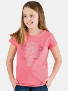 Ružové dievčenské tričko s potlačou SAM 73