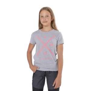 Svetlošedé dievčenské tričko s potlačou SAM 73 #592023