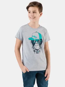 Svetlošedé chlapčenské tričko s potlačou SAM 73 #625849