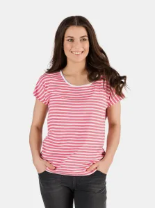 Ružové dámske pruhované tričko SAM 73 #625936