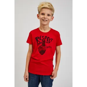 Červené chlapčenské tričko s potlačou SAM73 Scutum #5652380
