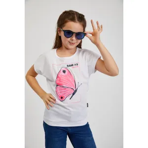 Biele dievčenské tričko SAM 73 Averie