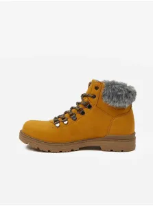 SAM73 Mustard Women's Faux Fur Ankle Boots SAM 73 Manta - Women #589621