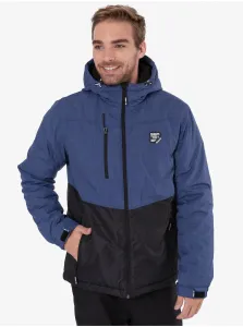 Čierno-modrá pánska športová zimná bunda s kapucou Sam 73 Logan #338917