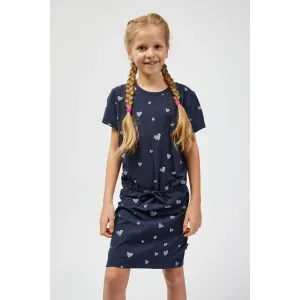 Tmavomodré dievčenské vzorované šaty SAM 73 Welo #5631828