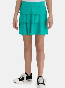 Tyrkysová dievčenská vzorovaná sukňa SAM 73 #625863