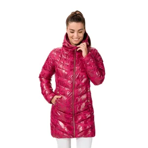 Ružový dámsky prešívaný vzorovaný kabát SAM 73 #5712698