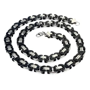 Sam's Artisans Pánsky náhrdelník Black & Steel chirurgická oceľ INHM008