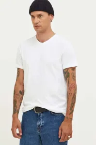 Bavlnené tričko Samsoe Samsoe biela farba, jednofarebný #8766445