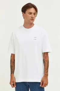 Bavlnené tričko Samsoe Samsoe JOEL biela farba, jednofarebný, M22300126