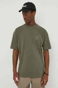 Bavlnené tričko Samsoe Samsoe JOEL pánsky, béžová farba, jednofarebný, M22300126 #9238593