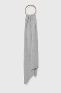 Vlnený šál Samsoe Samsoe šedá farba, jednofarebný