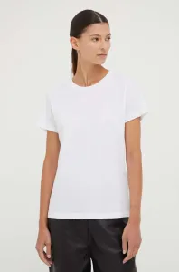 Bavlnené tričko Samsoe Samsoe biela farba #9081801