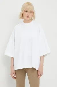 Bavlnené tričko Samsoe Samsoe biela farba, #247214