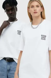 Bavlnené tričko Samsoe Samsoe biela farba, s potlačou
