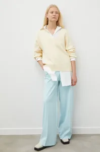 Bavlnený sveter Samsoe Samsoe dámsky, béžová farba, tenký, #250156
