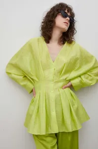Košeľa Samsoe Samsoe dámska, zelená farba #7527094