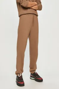 Nohavice Samsoe Samsoe dámske, hnedá farba, jogger, vysoký pás #165587