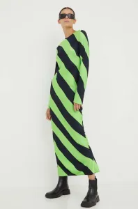 Šaty Samsoe Samsoe zelená farba, maxi, priliehavá #8766153