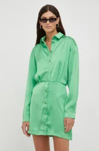 Šaty Samsoe Samsoe zelená farba, mini, rovný strih #281595